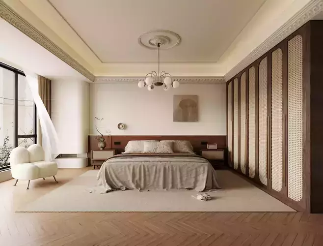 modern medieval bedroom