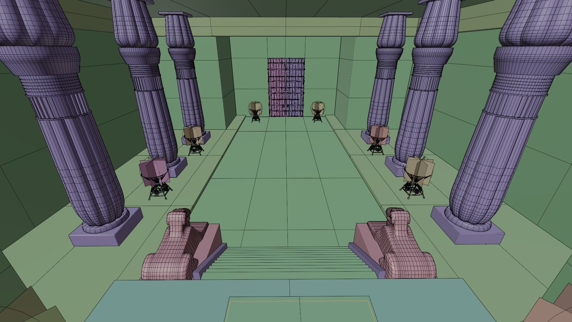 Ancient Egypt Chamber with Secret Box 3D model_5