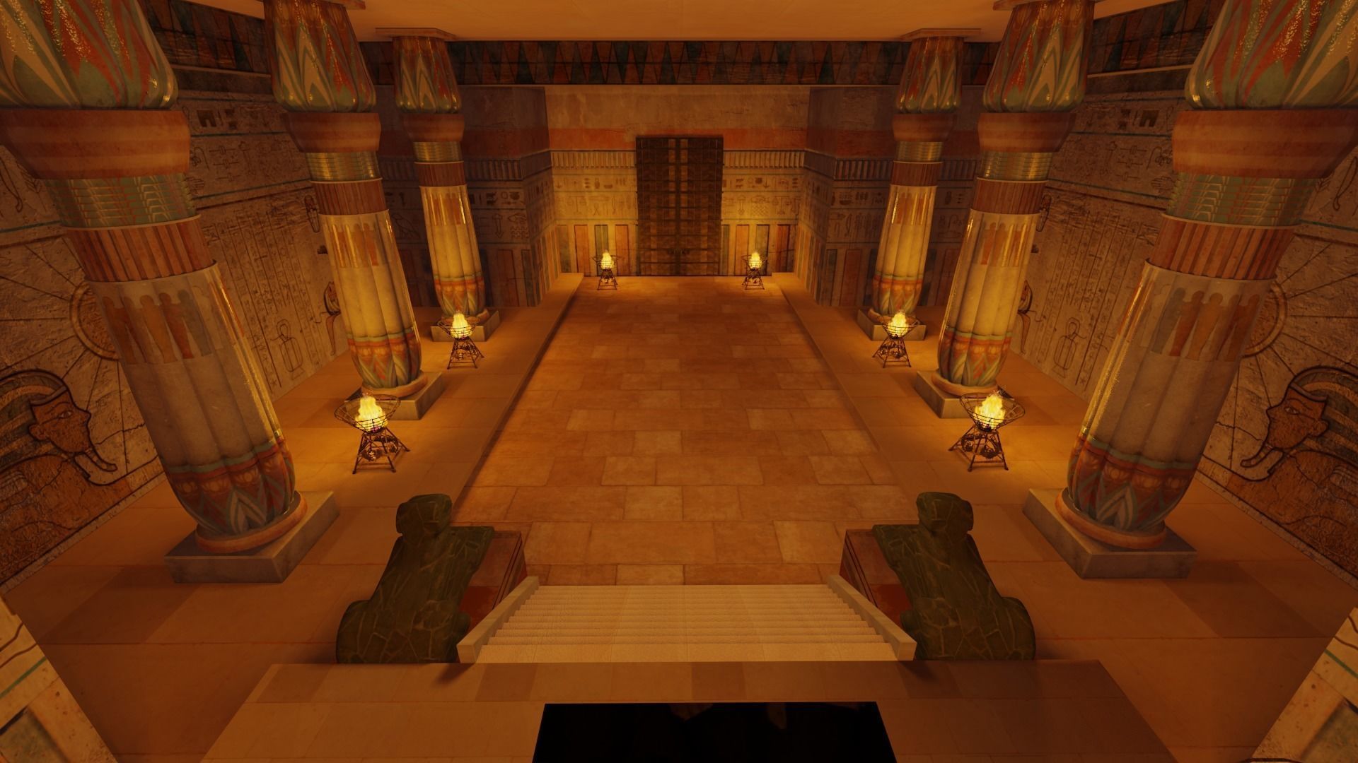 Ancient Egypt Chamber with Secret Box 3D model_4