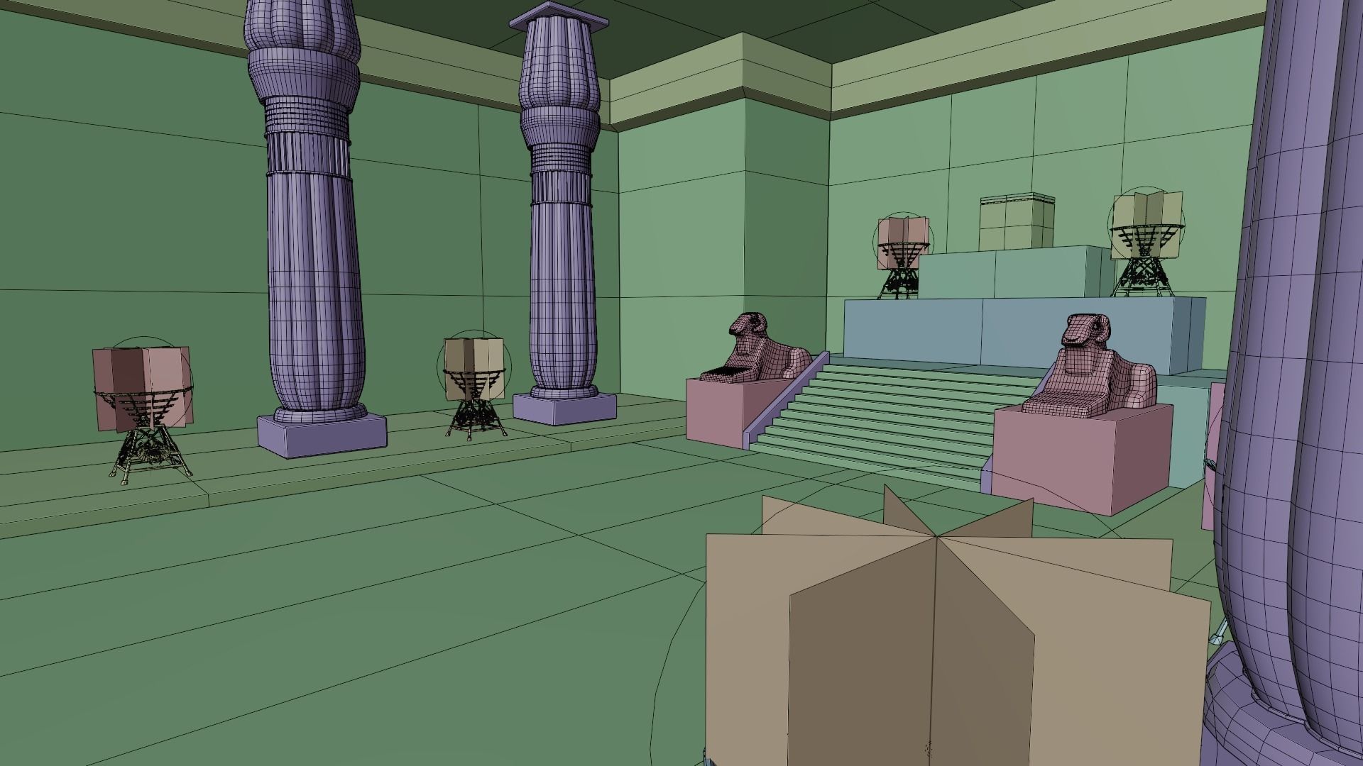 Ancient Egypt Chamber with Secret Box 3D model_3
