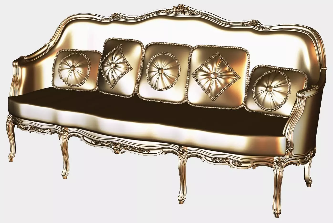 Carved canape for cnc 14 3D model_0