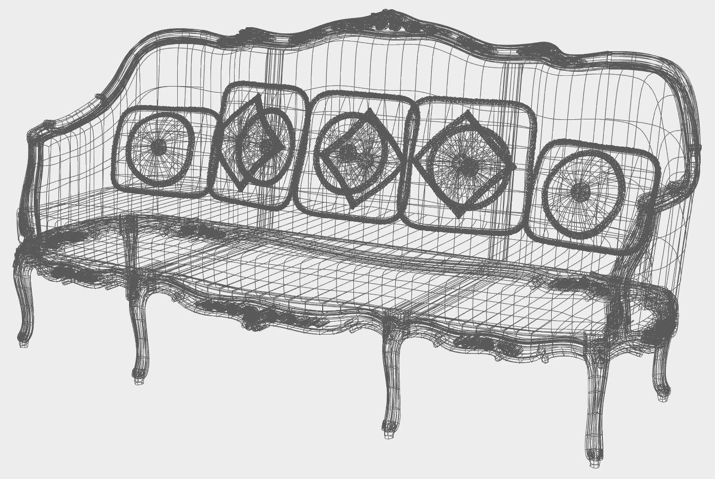 Carved canape for cnc 14 3D model_3