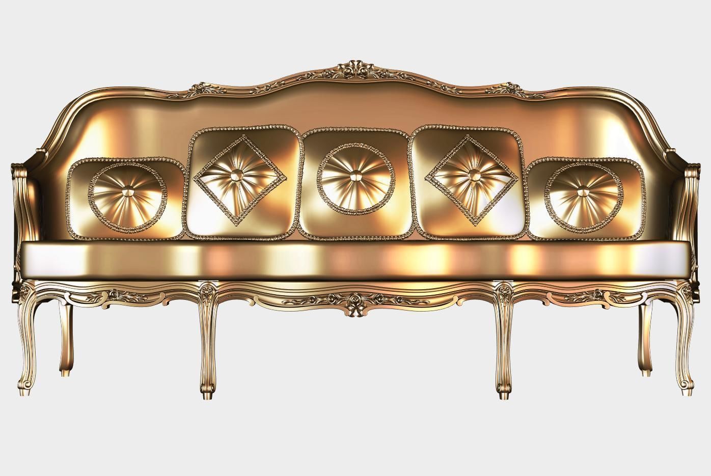 Carved canape for cnc 14 3D model_1