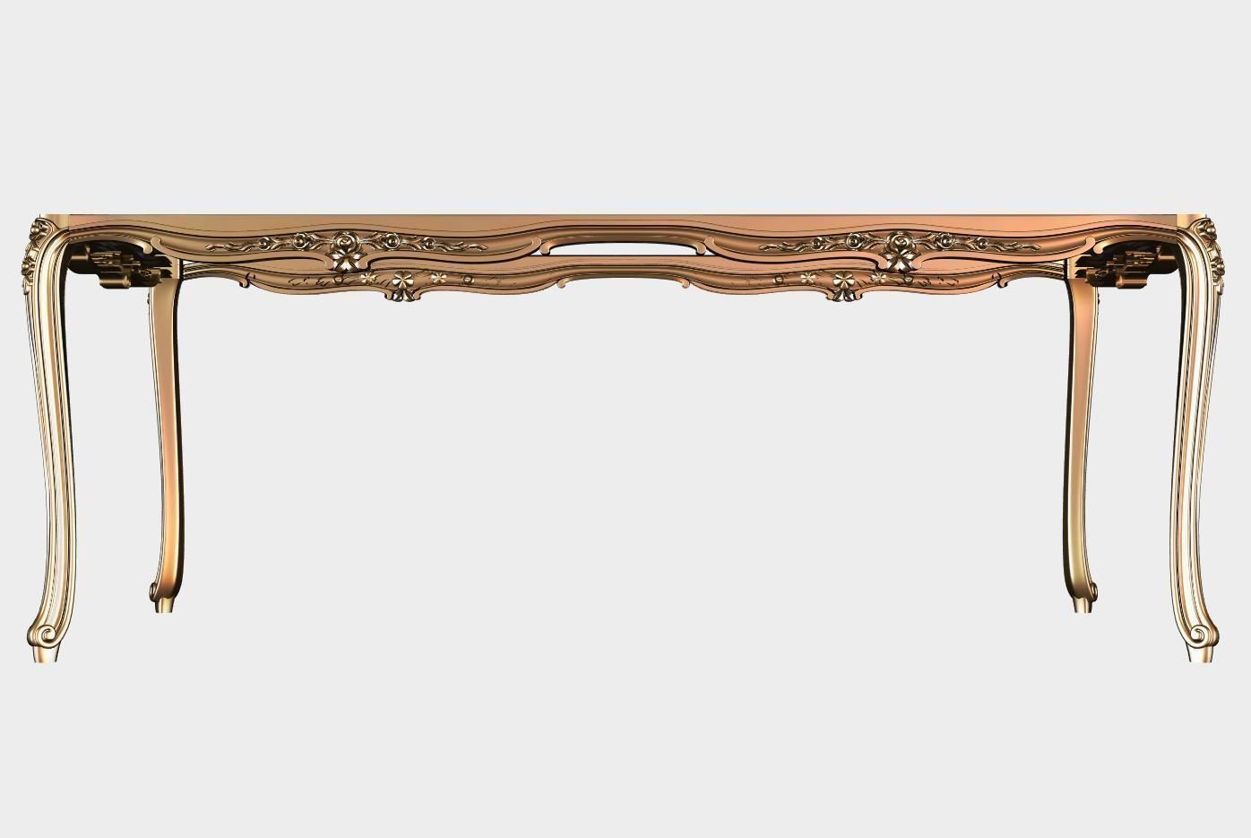 Carved dinner table for cnc 14 3D model_1