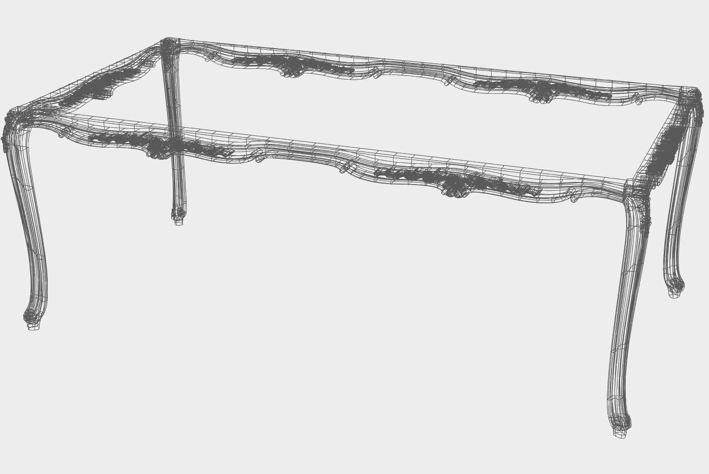 Carved dinner table for cnc 14 3D model_3