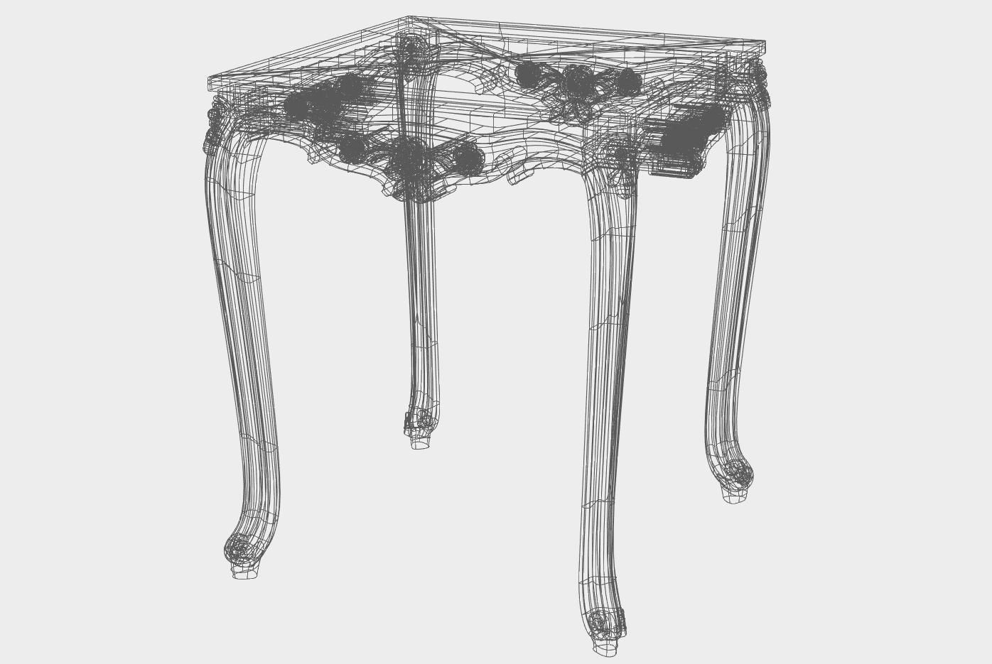 Carved coffee table for cnc 14 3D model_3