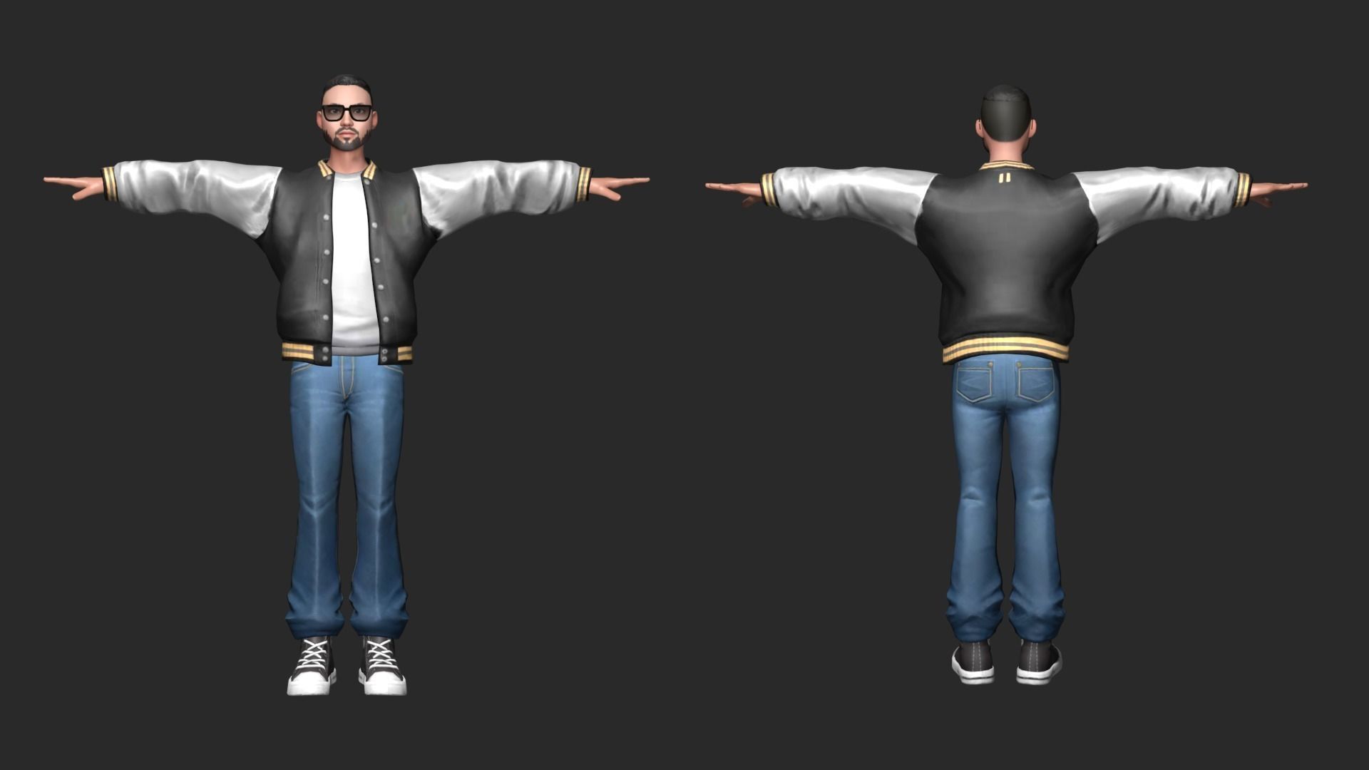 Character Cartoon male Joceph  Low-poly 3D model_2