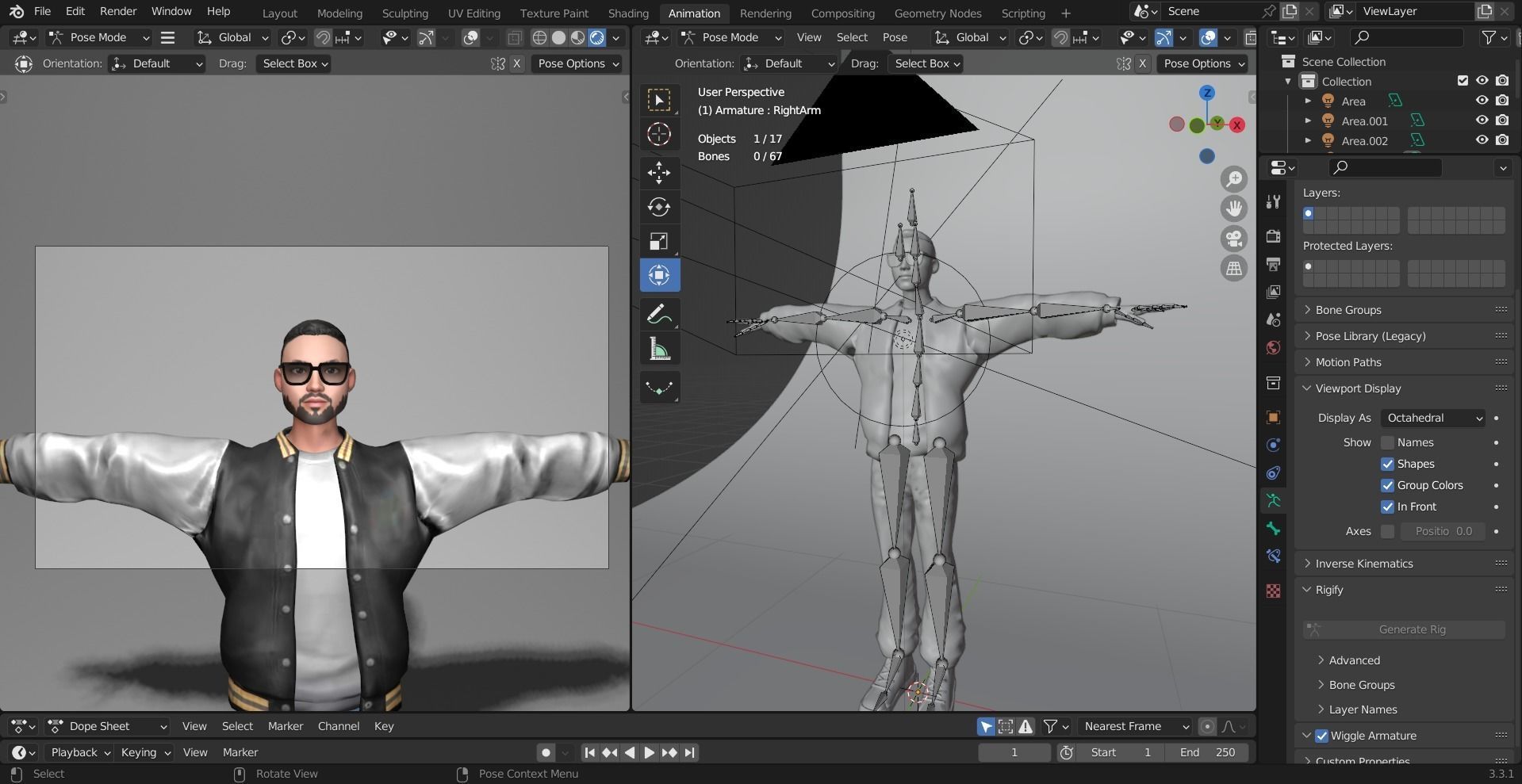 Character Cartoon male Joceph  Low-poly 3D model_6