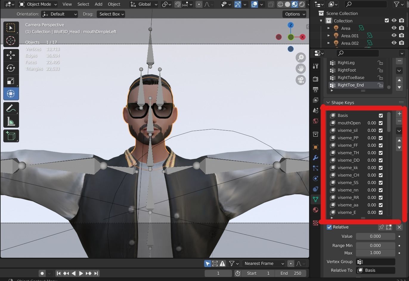 Character Cartoon male Joceph  Low-poly 3D model_7