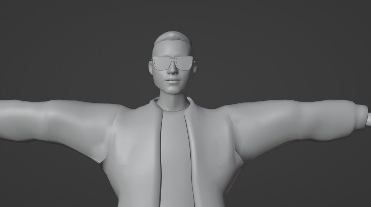 Character Cartoon male Joceph  Low-poly 3D model_5