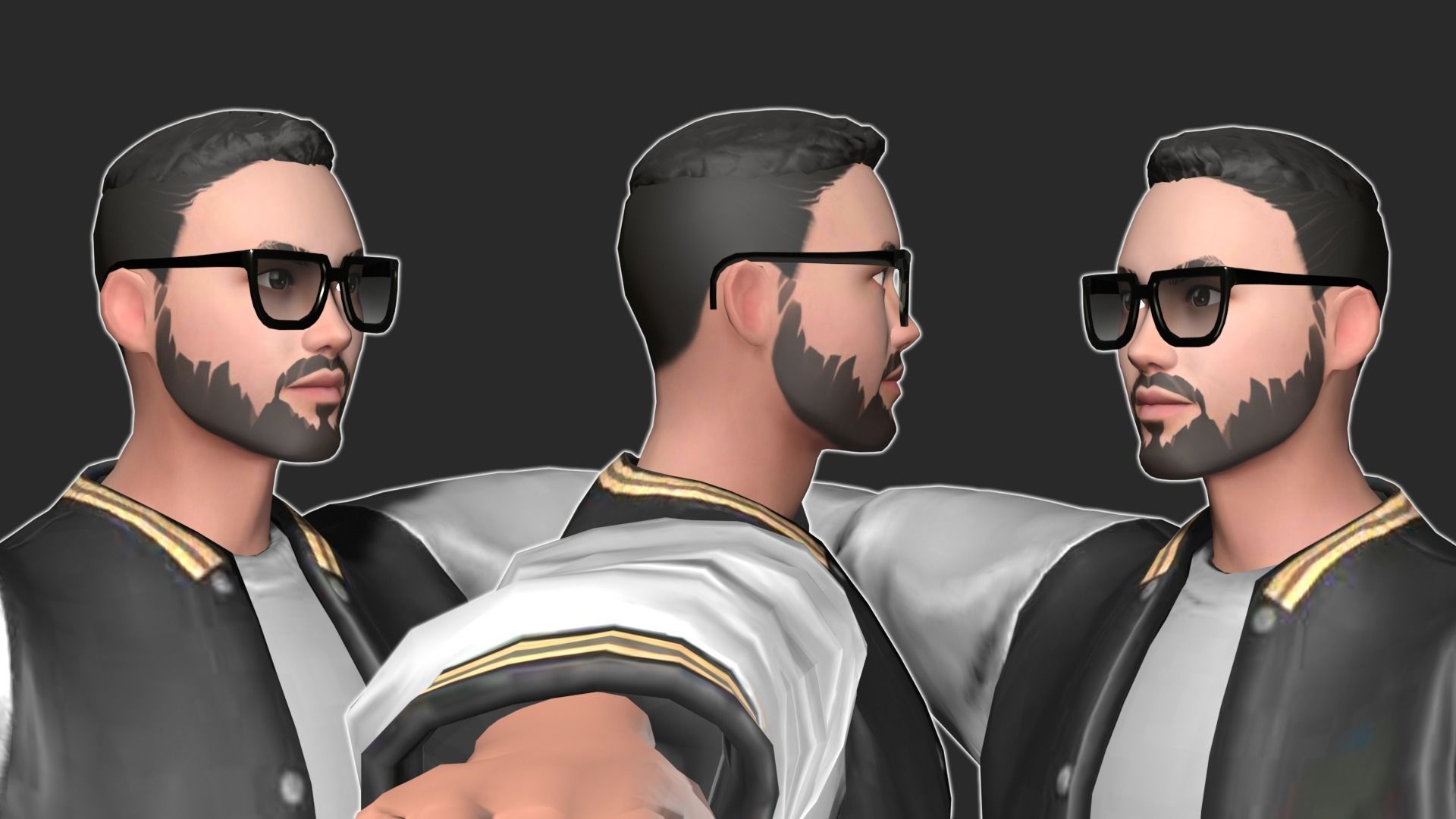 Character Cartoon male Joceph  Low-poly 3D model_3