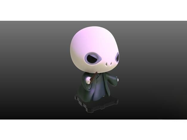 Harry Potter vs Lord Voldemort 3D Printed Figures 3D print model_1