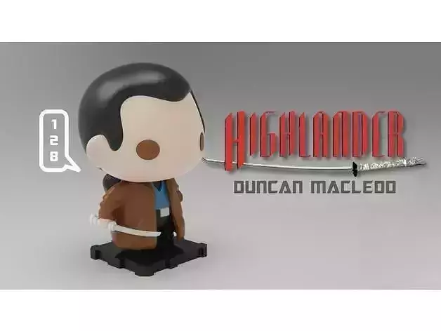 Duncan MacLeod 3D Printed Character