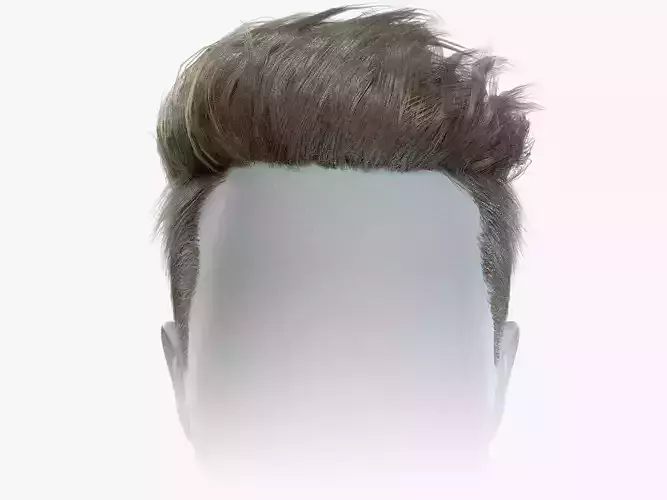 Realtime Mens Hairstyle 5 Low-poly 3D model
