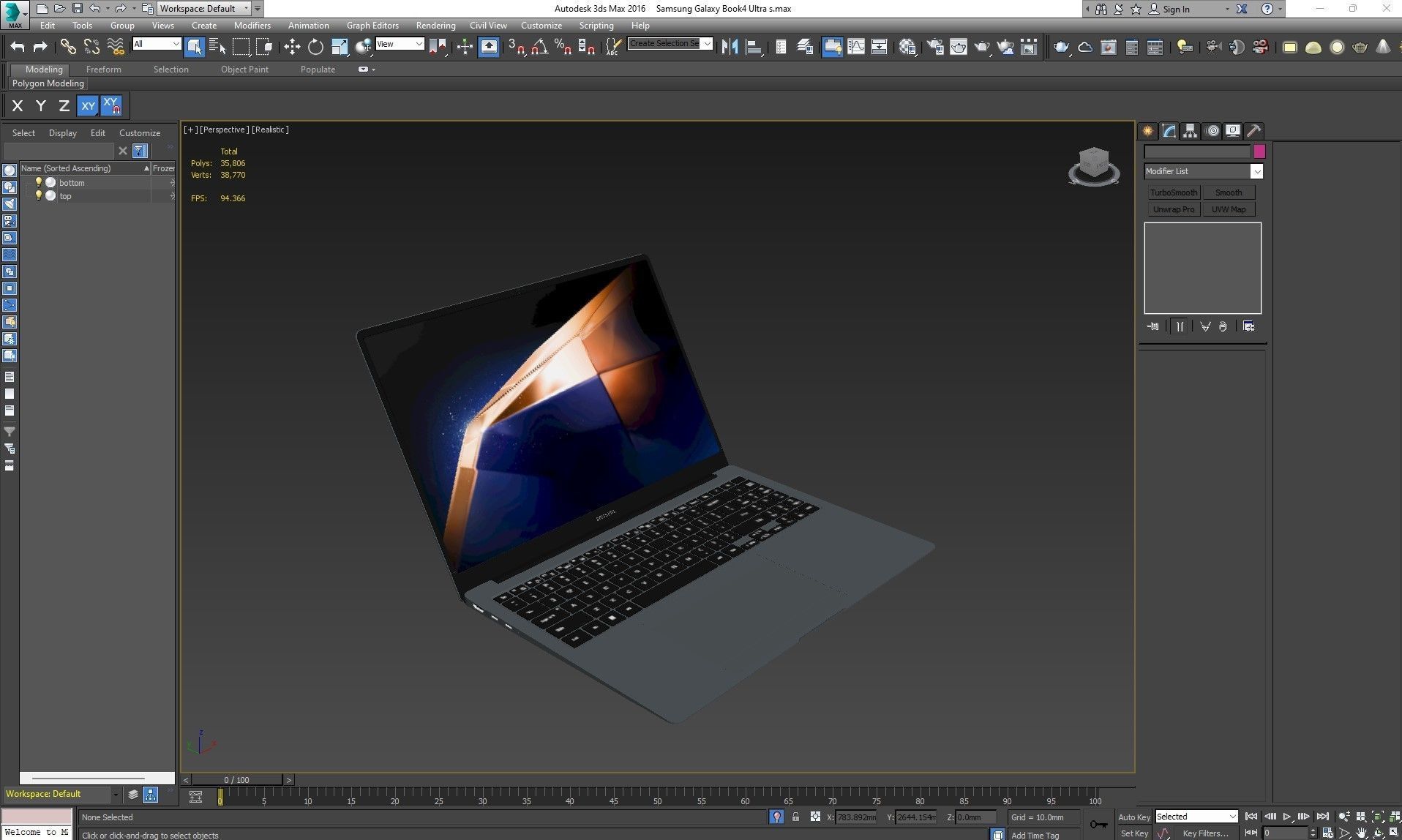 Samsung Galaxy Book 4 Ultra Low-poly 3D model_20