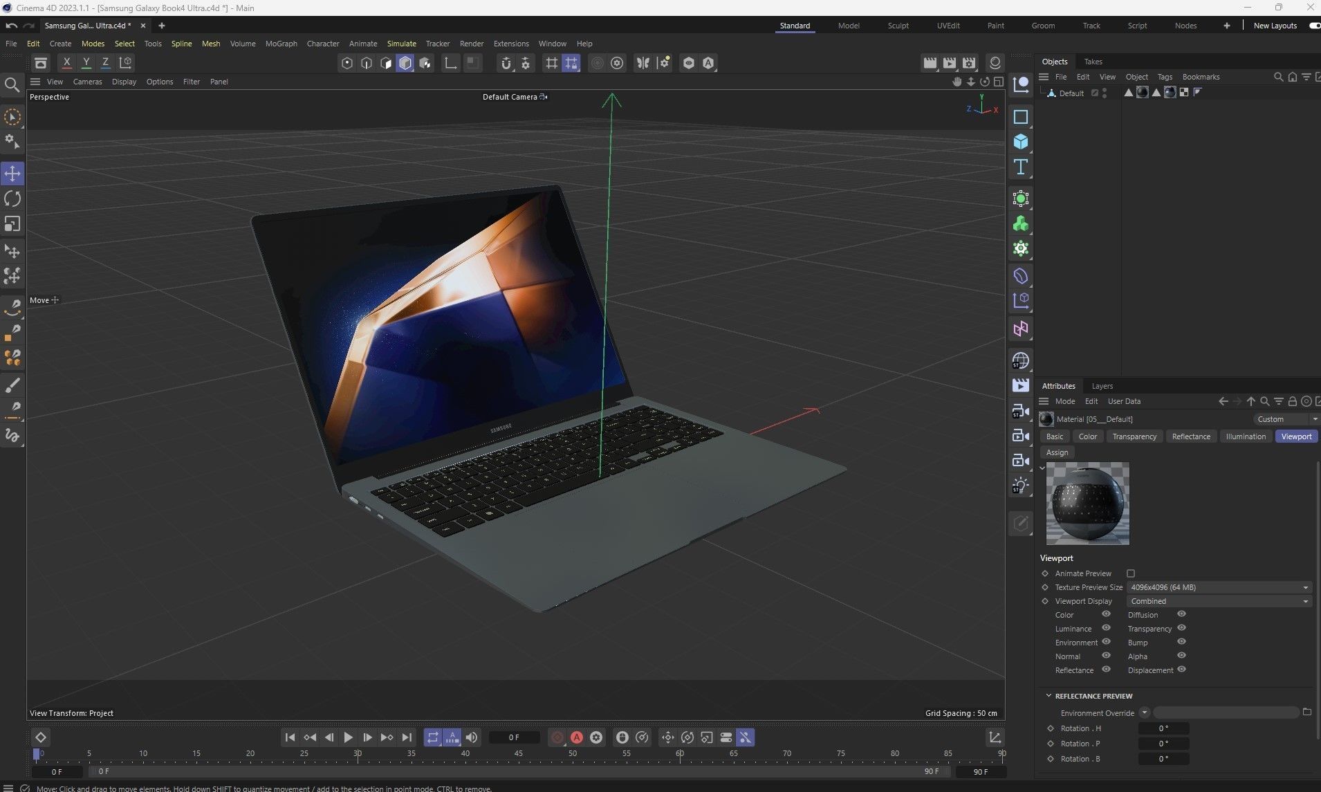 Samsung Galaxy Book 4 Ultra Low-poly 3D model_16