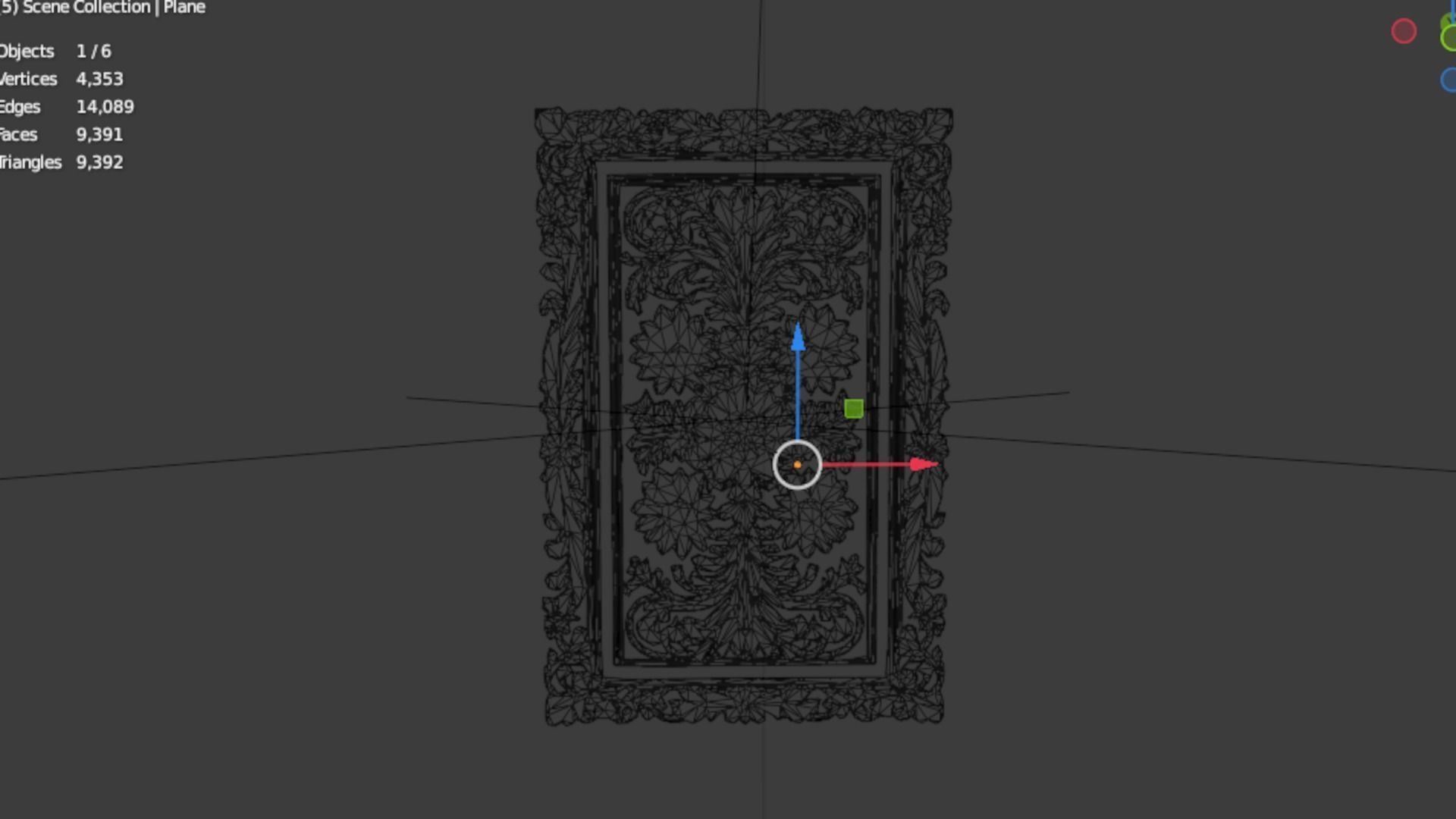 classical door decor 04  3D model_6