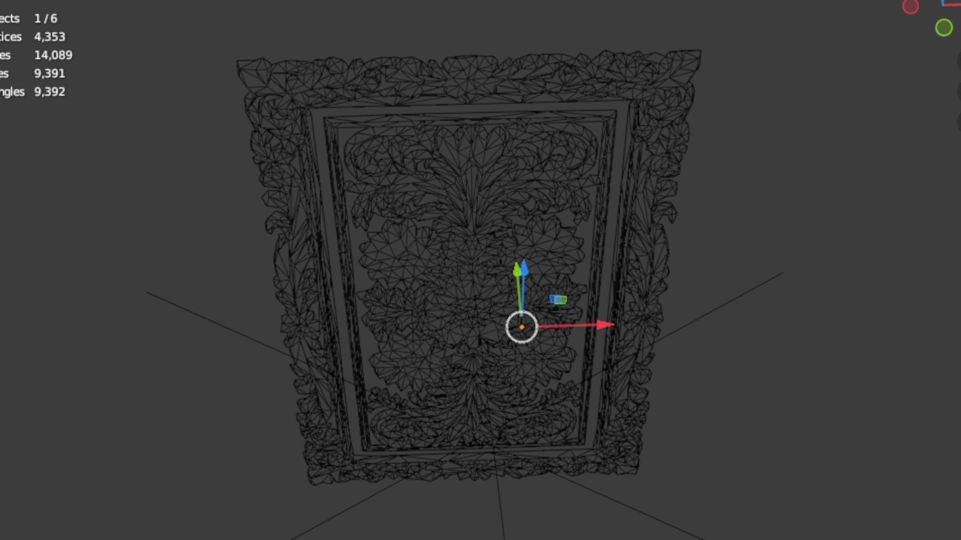 classical door decor 04  3D model_5