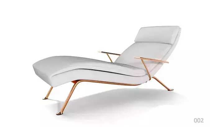 Modern Lounge Chair white cotton