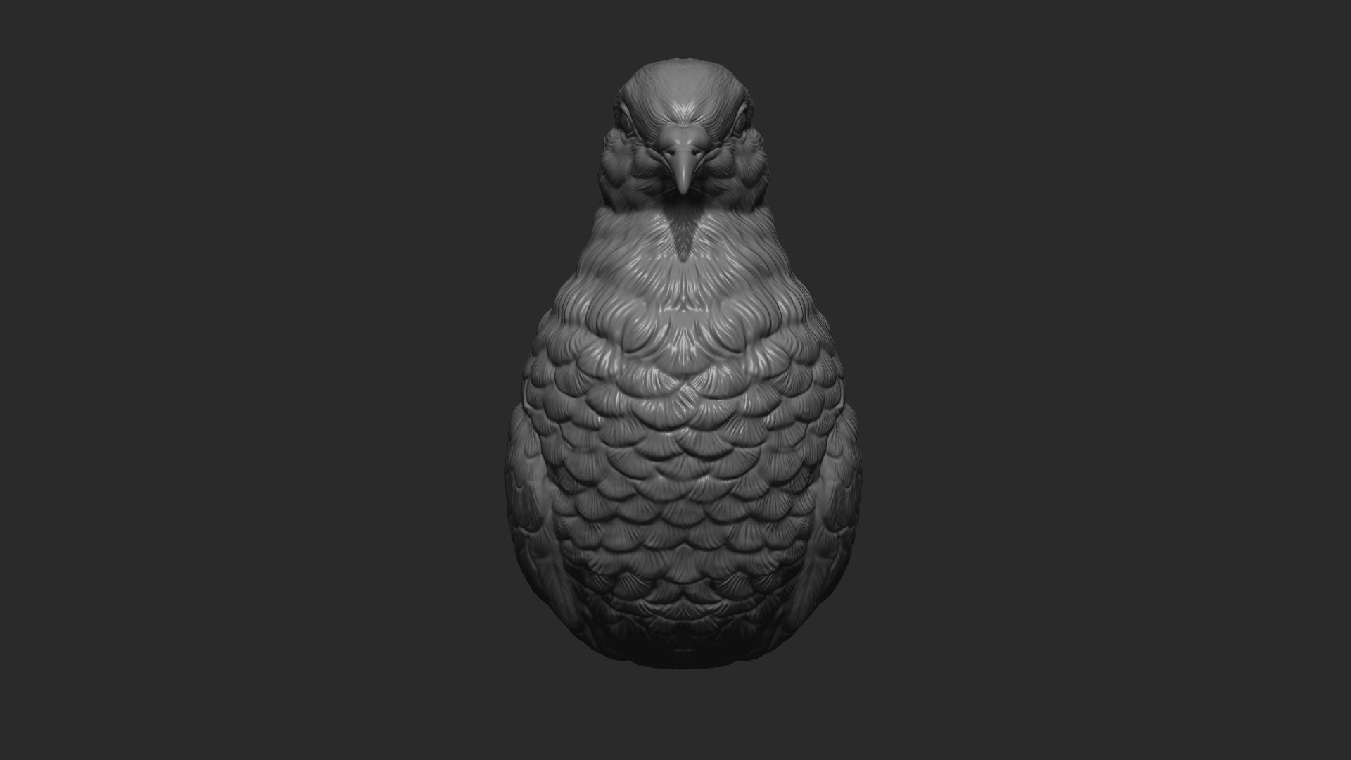 Pigeon bust 3D print model_10