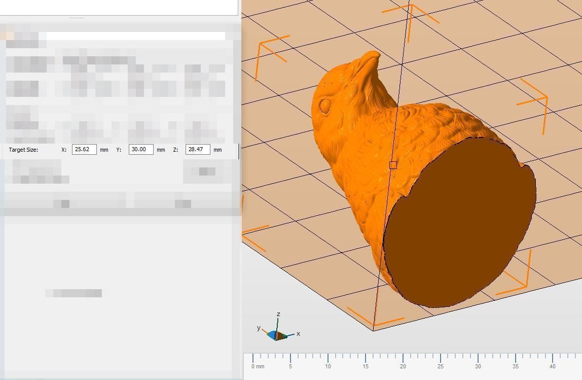 Pigeon bust 3D print model_25