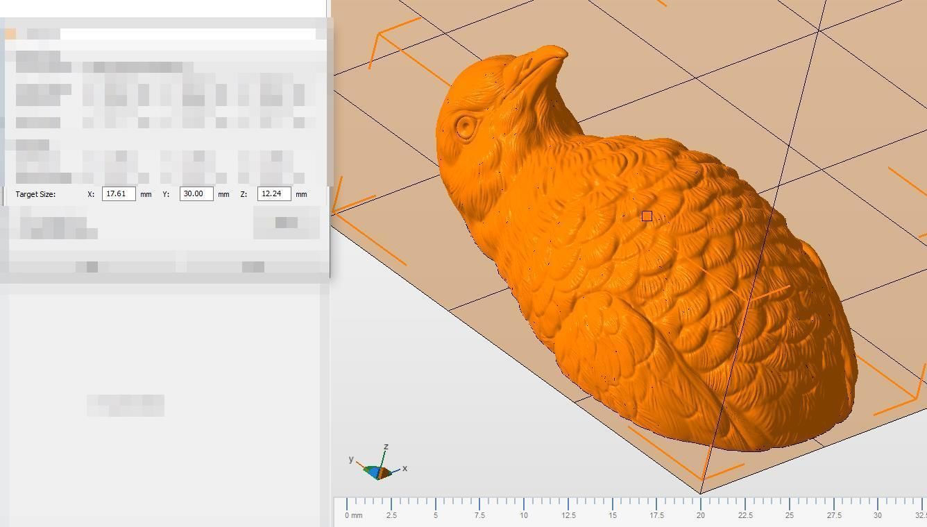 Pigeon bust 3D print model_23