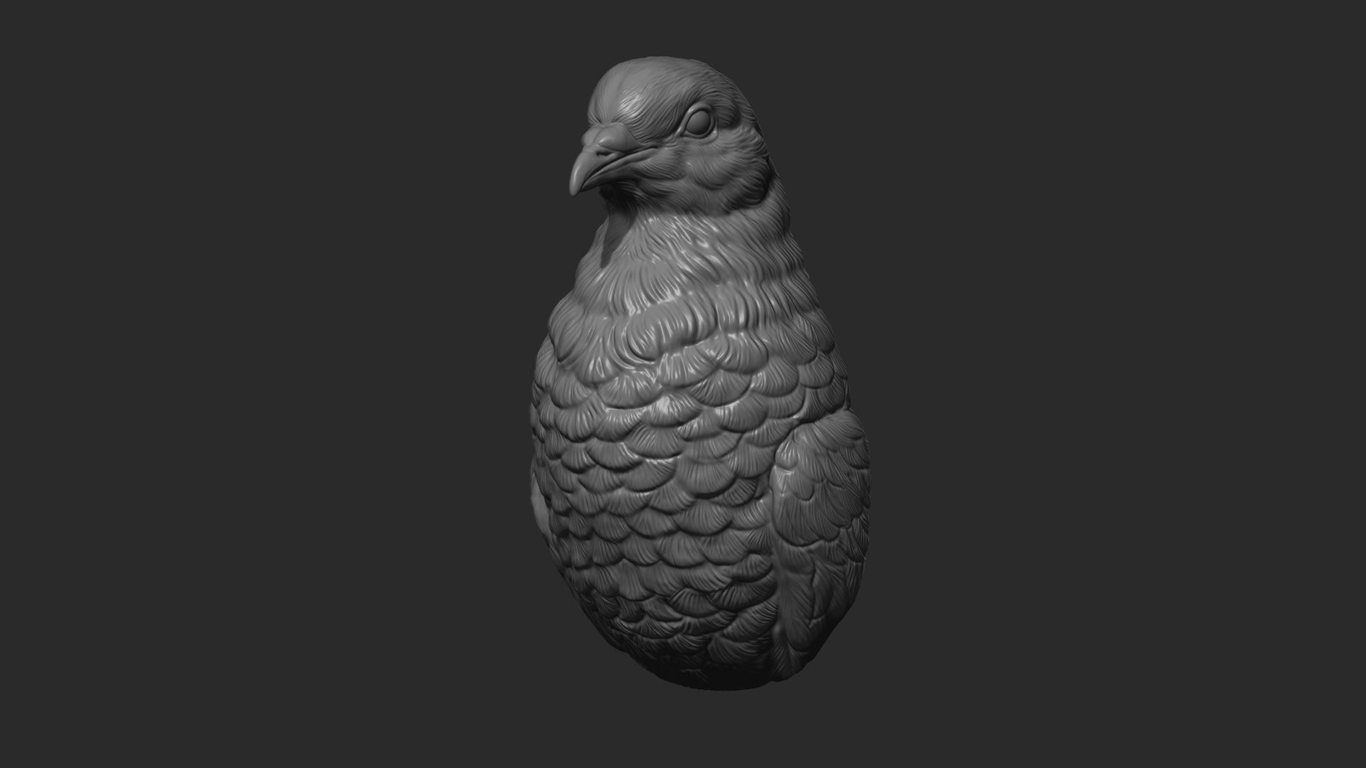 Pigeon bust 3D print model_11