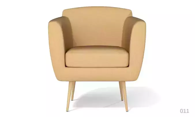 Armchair Contemporary tan linen