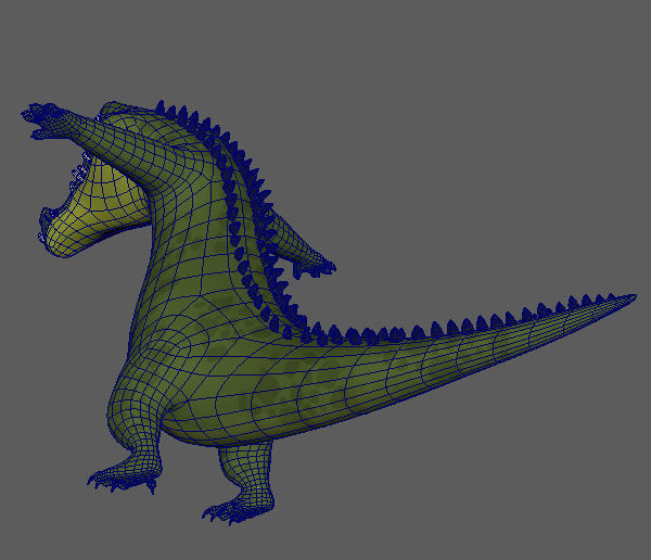 Cartoon Crocodile Character 3D Model Low-poly 3D model_11