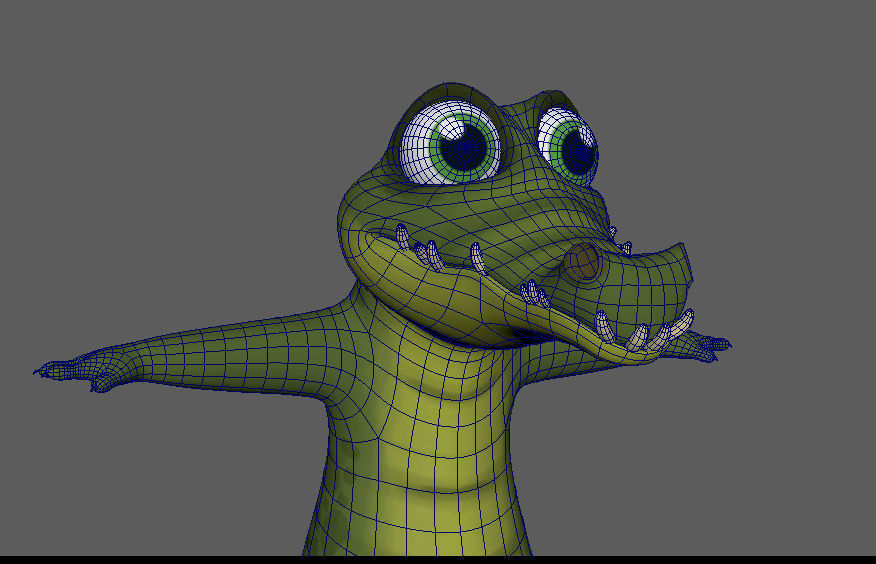 Cartoon Crocodile Character 3D Model Low-poly 3D model_6