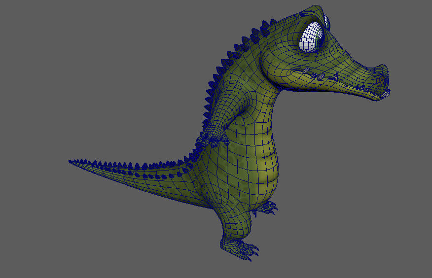 Cartoon Crocodile Character 3D Model Low-poly 3D model_8