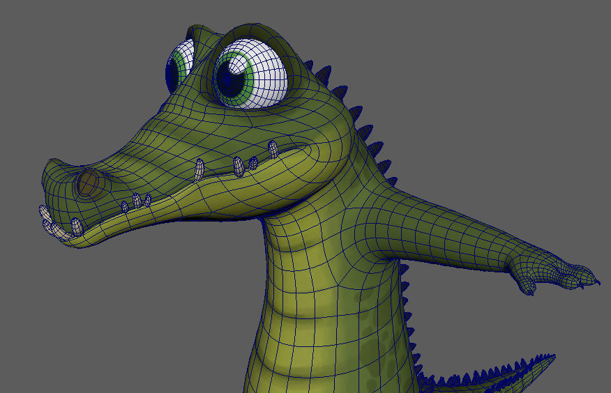 Cartoon Crocodile Character 3D Model Low-poly 3D model_13