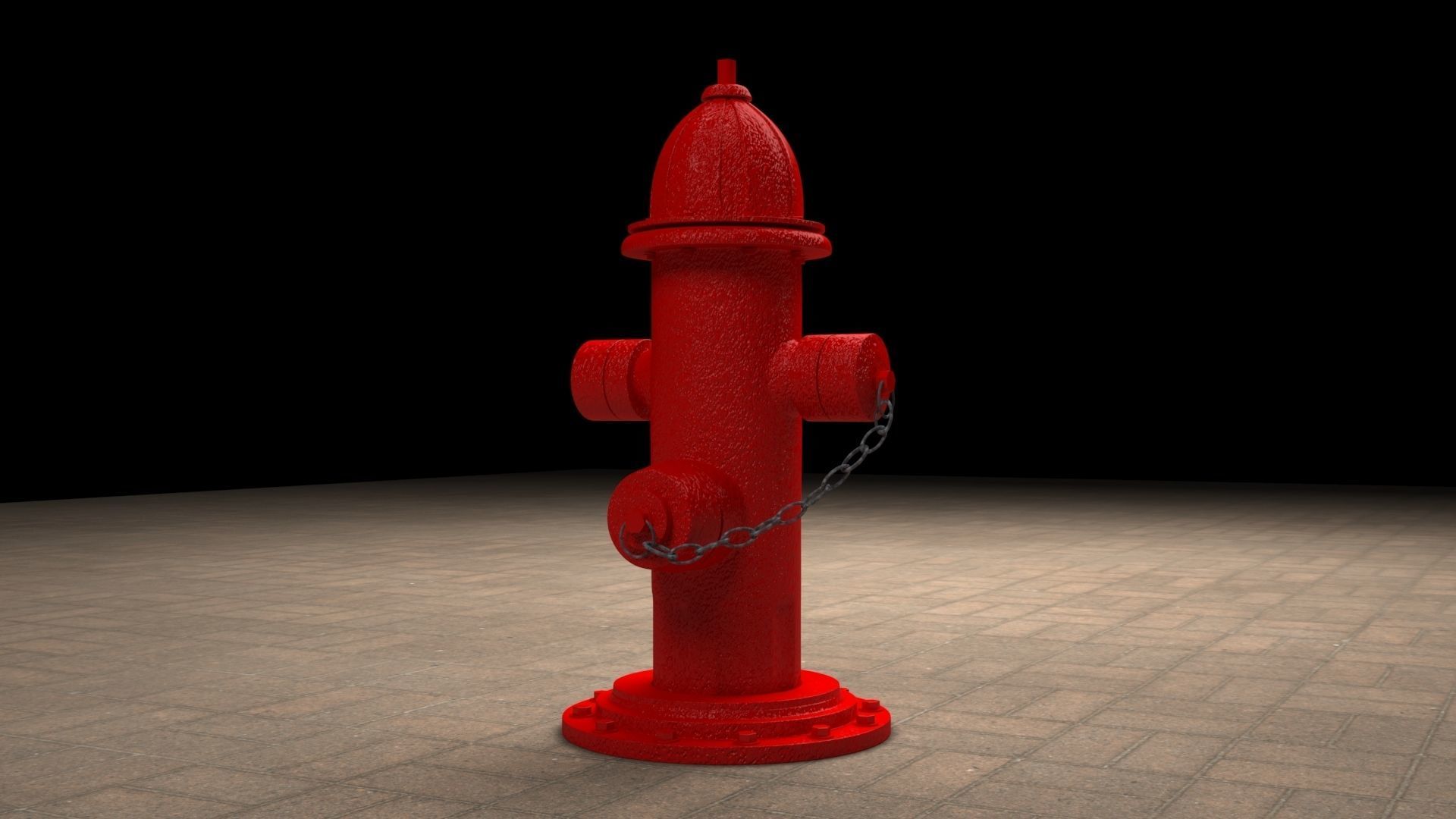Hydrant Water Pipe Low-poly 3D model_1