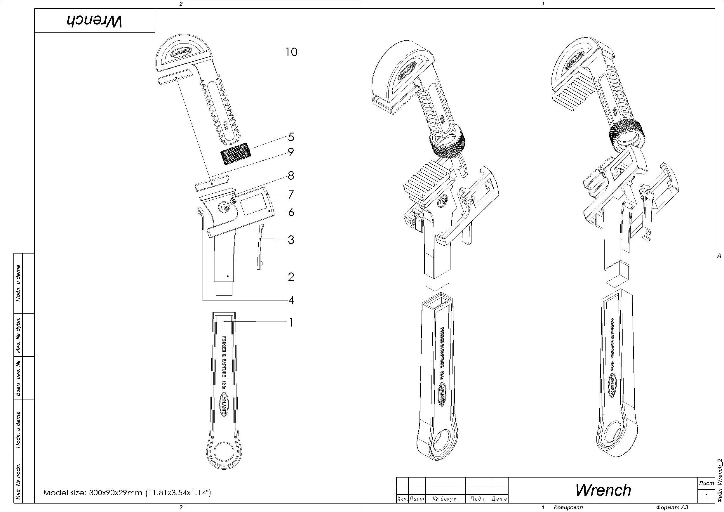 Wrench - BioShock - STL CAD bundle - Commercial Use 3D print model_0