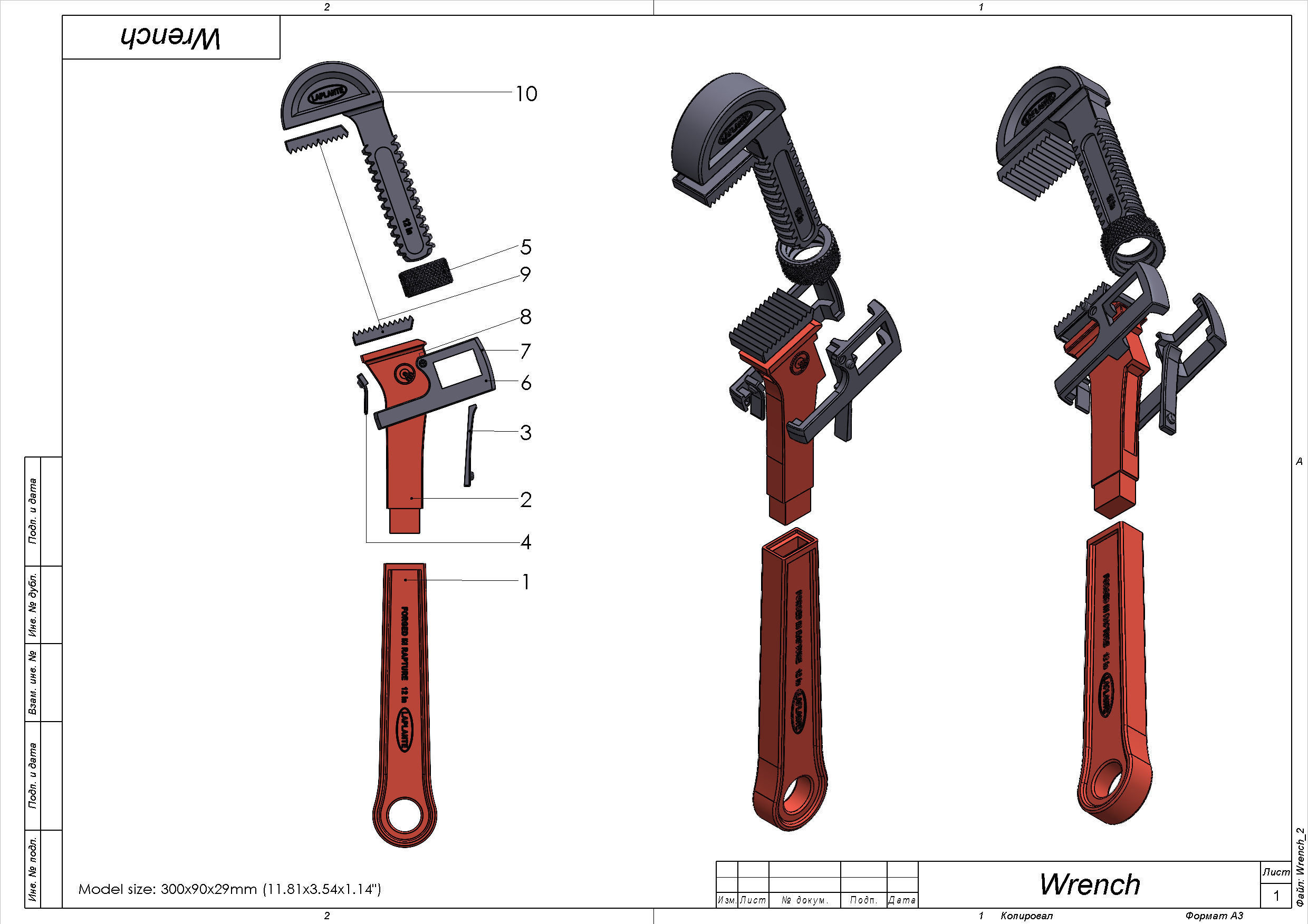 Wrench - BioShock - STL CAD bundle - Commercial Use 3D print model_11