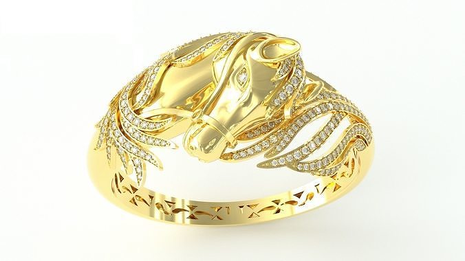 Jewelry Horse Bracelets With Diamonds  3D print model