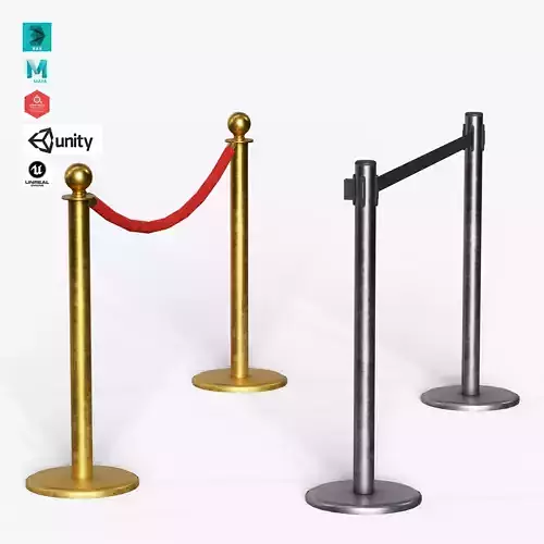 Line Dividers Low-poly 3D model