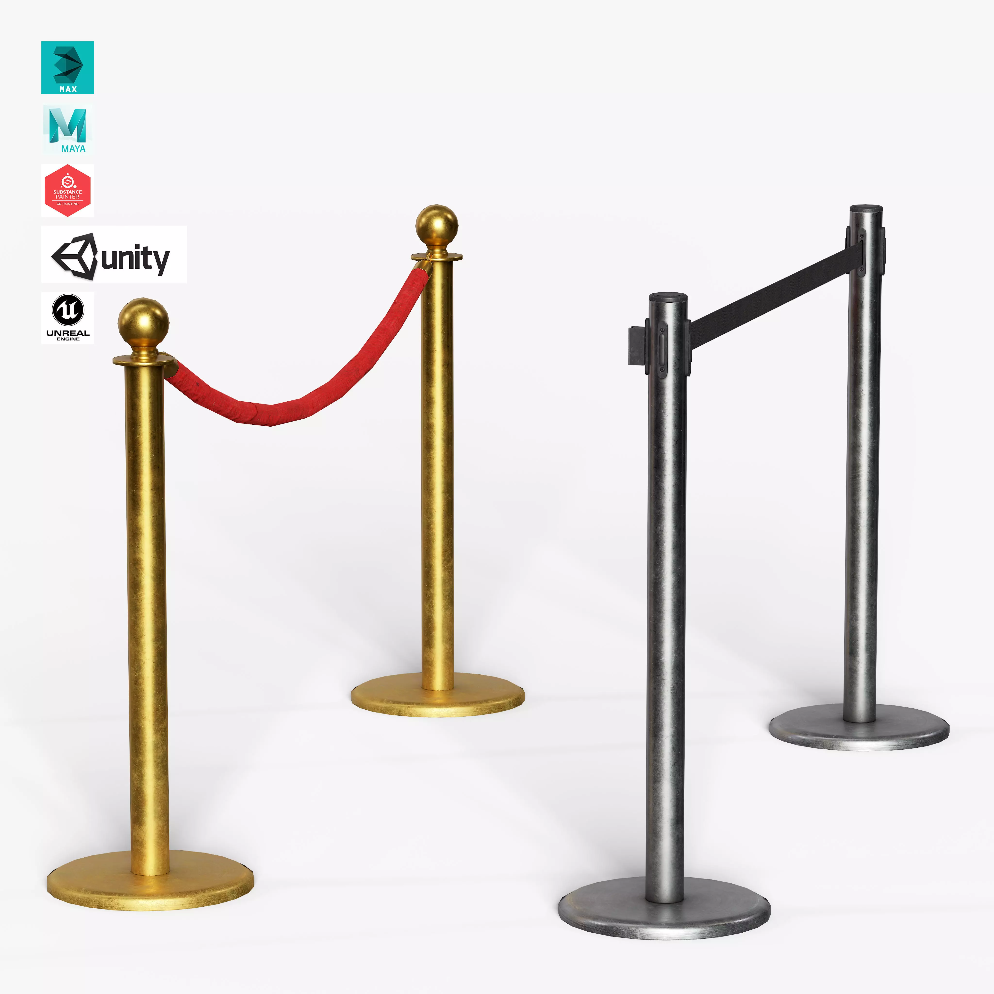 Line Dividers Low-poly 3D model_0
