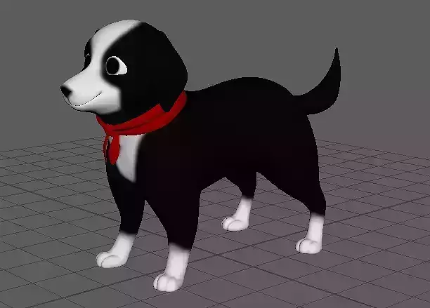 Cartoon Dog Character 3D Model