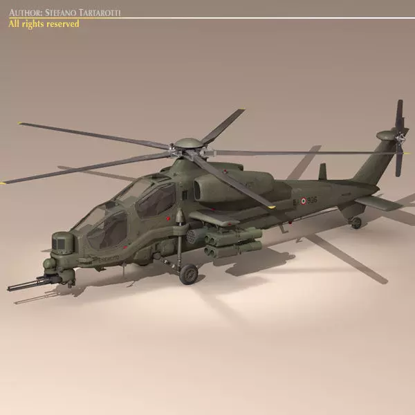 Agusta A129 Mangusta textured 3D model_0
