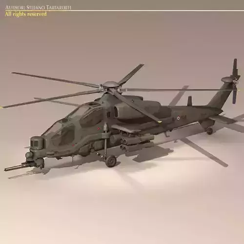 Agusta A129 Mangusta textured 3D model