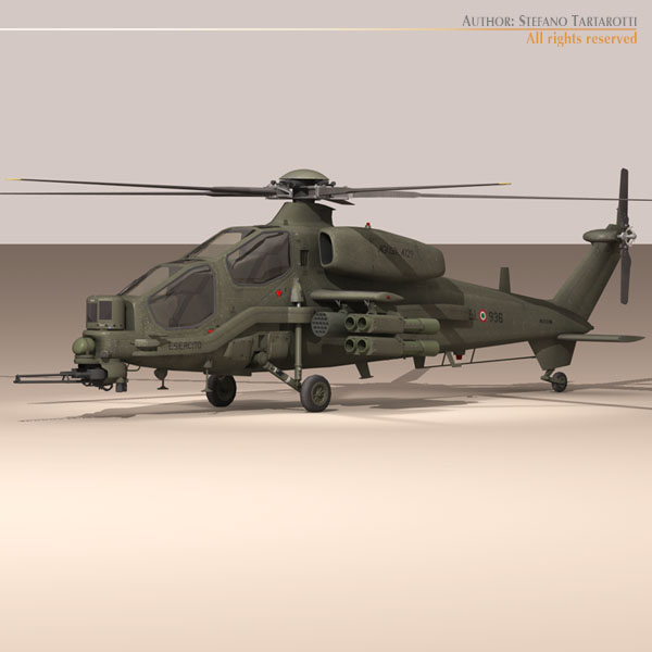 Agusta A129 Mangusta textured 3D model_4
