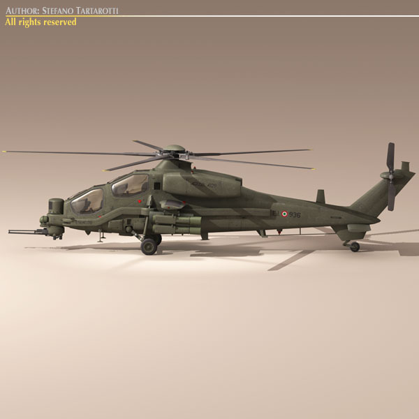 Agusta A129 Mangusta textured 3D model_8