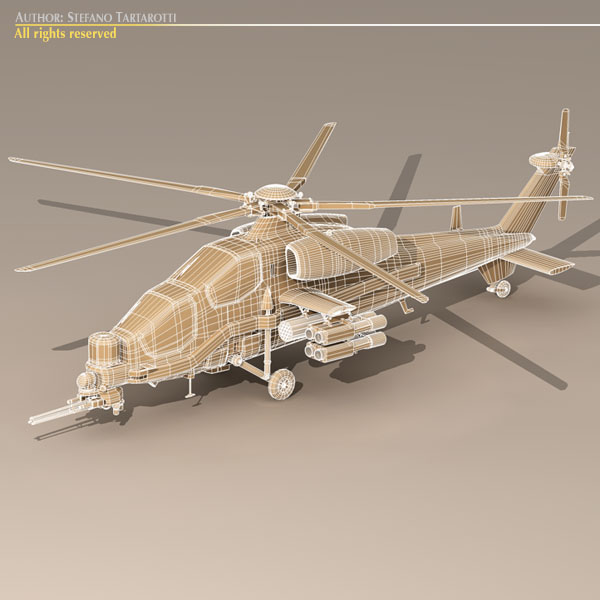 Agusta A129 Mangusta textured 3D model_2