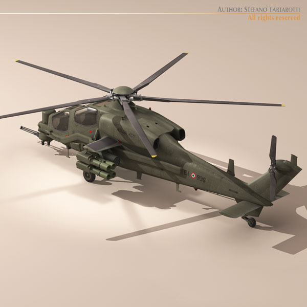 Agusta A129 Mangusta textured 3D model_3