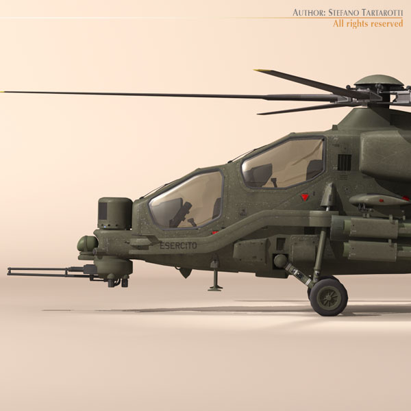 Agusta A129 Mangusta textured 3D model_1