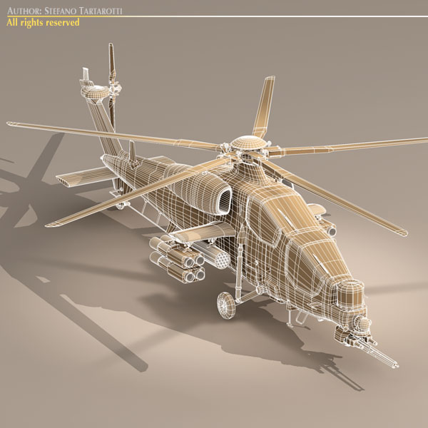Agusta A129 Mangusta textured 3D model_7