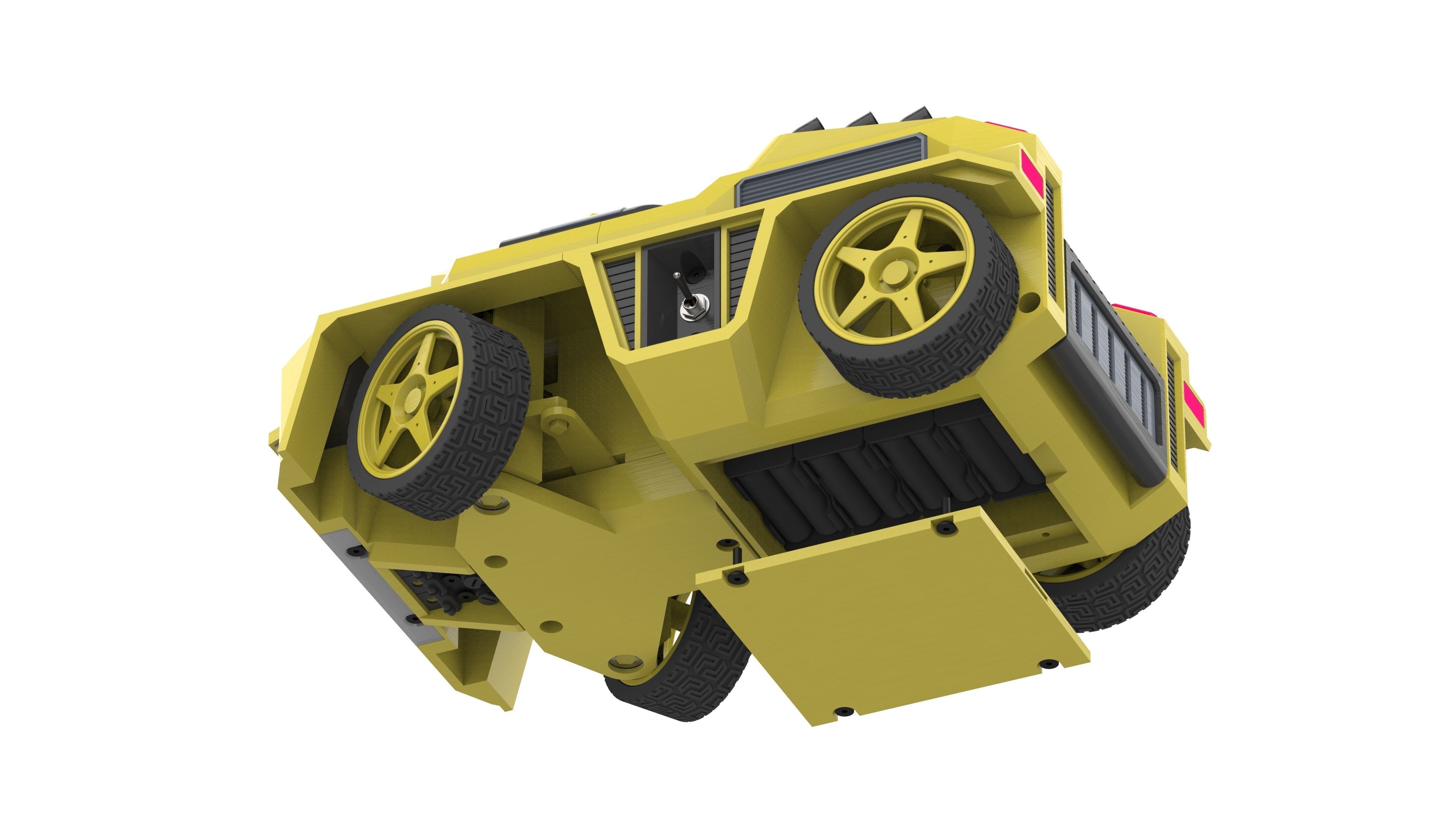 Pathfinder - Housing for RC Car - STL and CAD - Commercial Use 3D print model_20