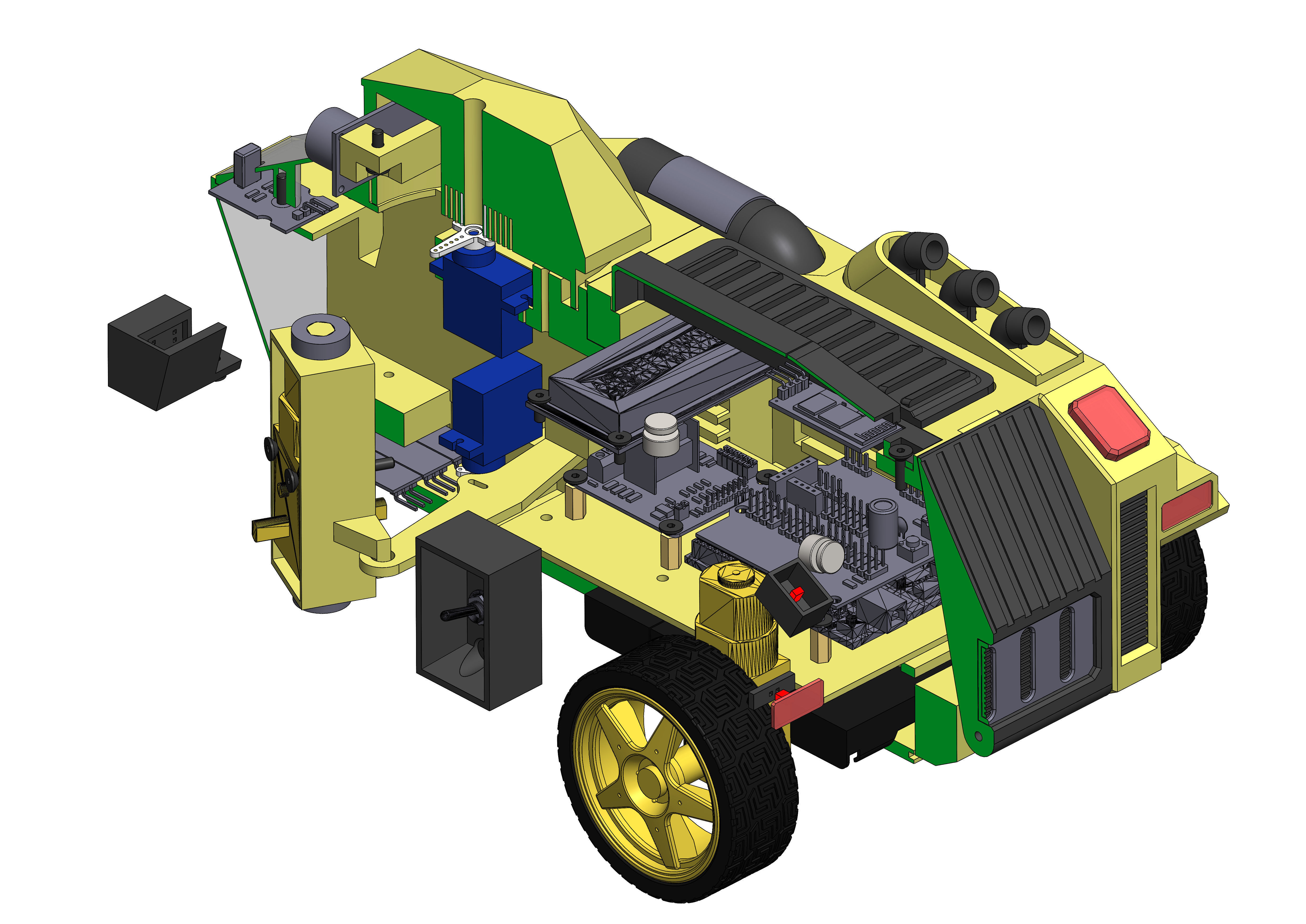 Pathfinder - Housing for RC Car - STL and CAD - Commercial Use 3D print model_24