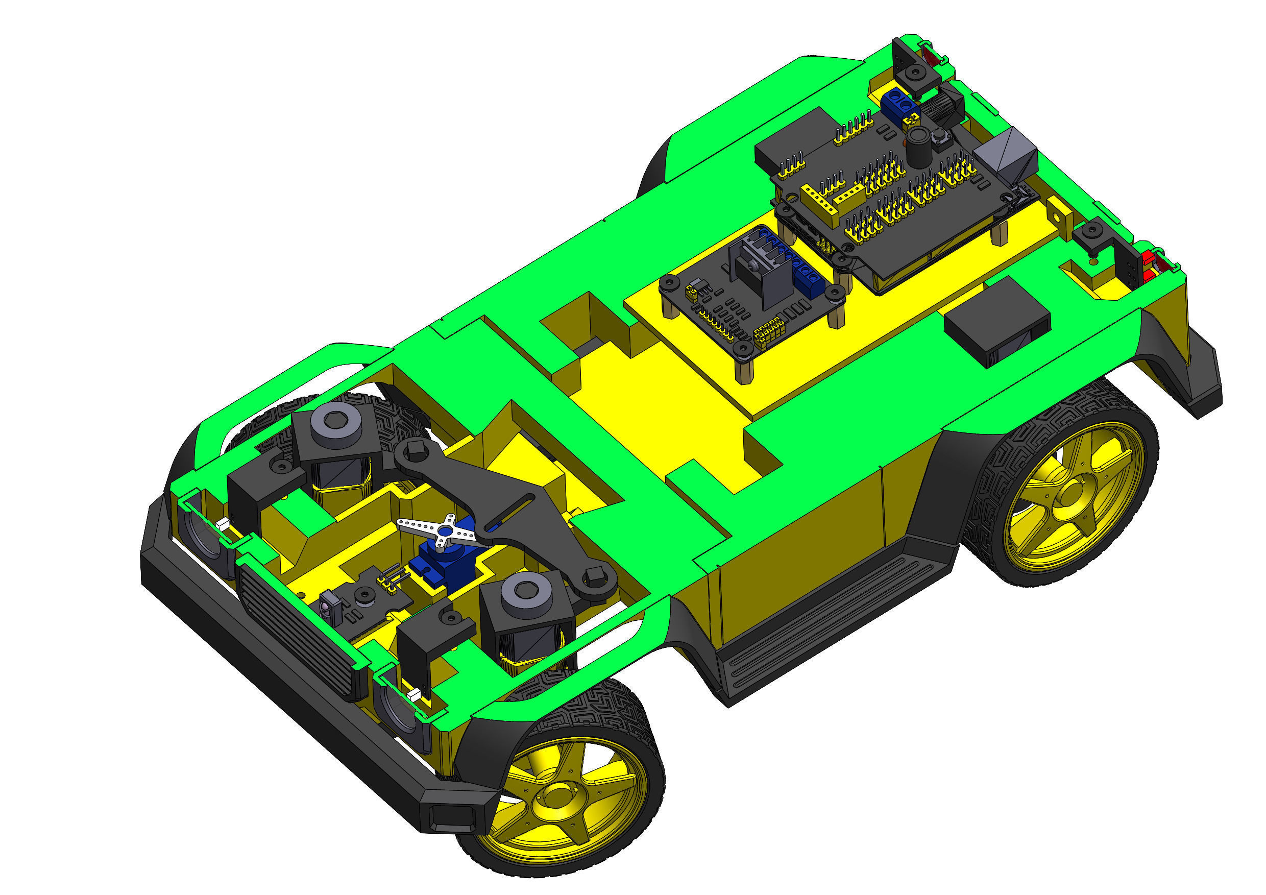 Jeep - Housing for RC Car - STL and CAD bundle - Commercial Use 3D print model_14